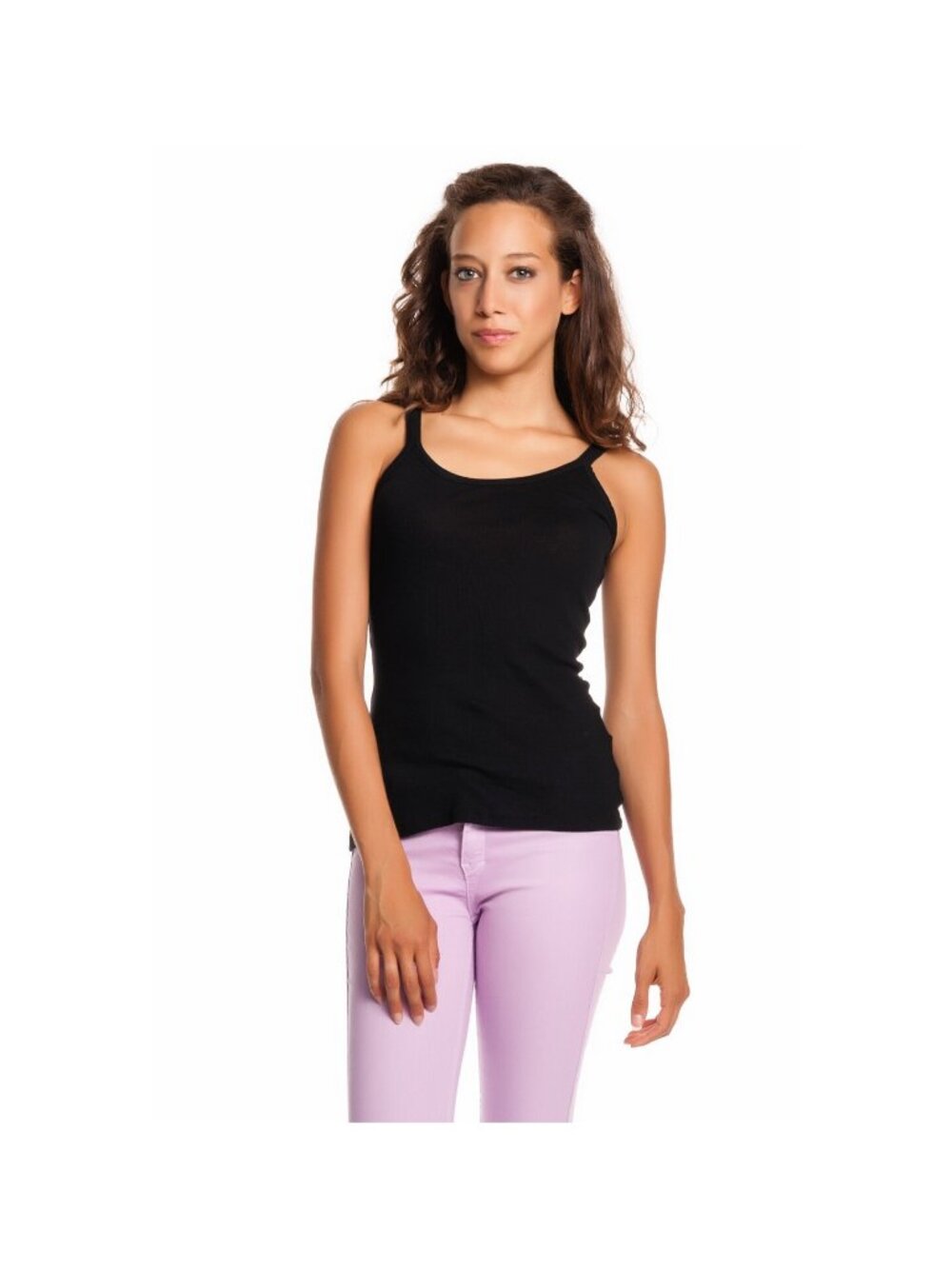 Velvet Aurora Top Black Tank Ribbed 100% Cotton Cami Shirt Jersey NWT